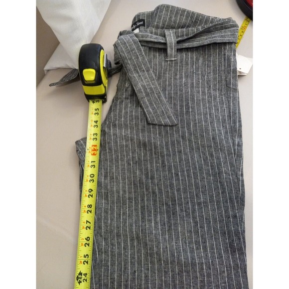 Spring Street Womens Linen Blend  Grey/white Striped‎ Dress Pants Size 11 - Picture 11 of 13